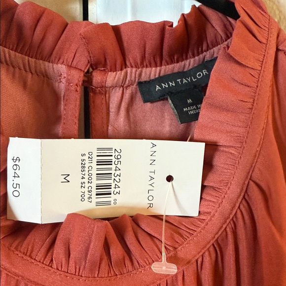 Ann Taylor Sleeveless Rust Blouse - Picture 2 of 2